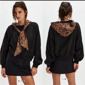 Free people headscarf hoodie size small NWOT